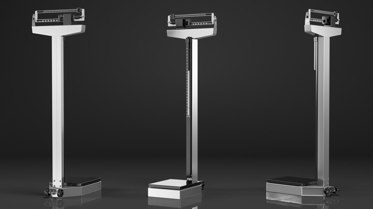 3D Height Measuring Rods with Physician Scales Collection 2