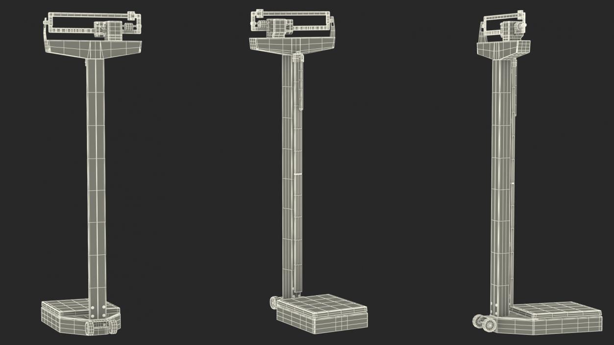 3D Height Measuring Rods with Physician Scales Collection 2