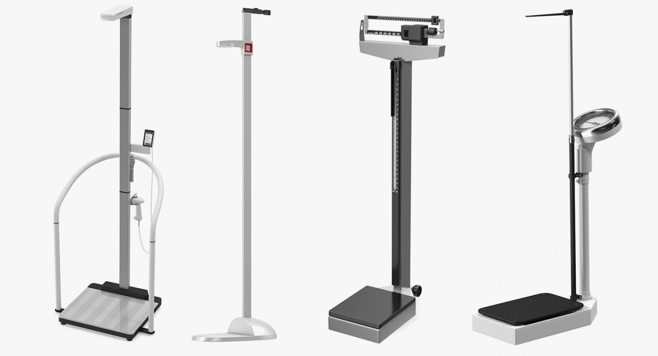 3D Height Measuring Rods with Physician Scales Collection 2