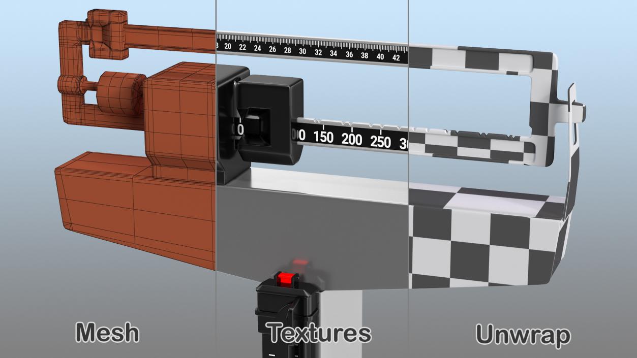 3D Height Measuring Rods with Physician Scales Collection 2