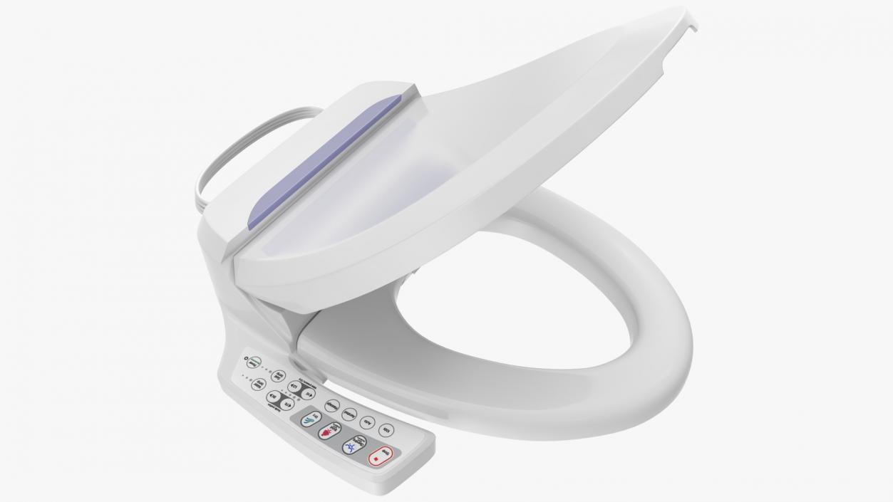 3D Elongated Smart Bidet Toilet Seat model