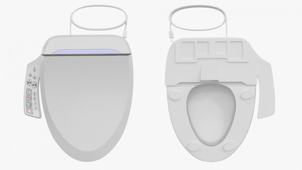 3D Elongated Smart Bidet Toilet Seat model