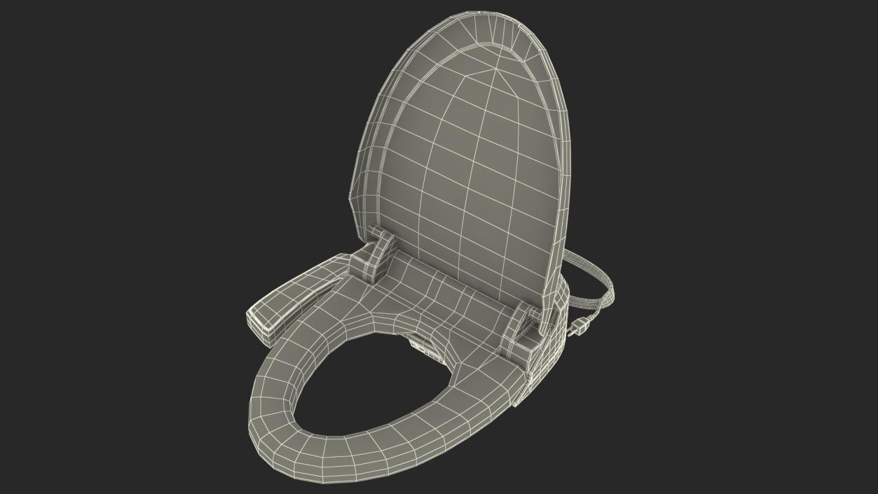 3D Elongated Smart Bidet Toilet Seat model