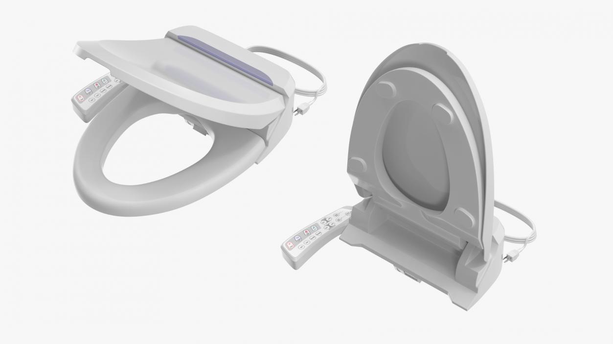 3D Elongated Smart Bidet Toilet Seat model