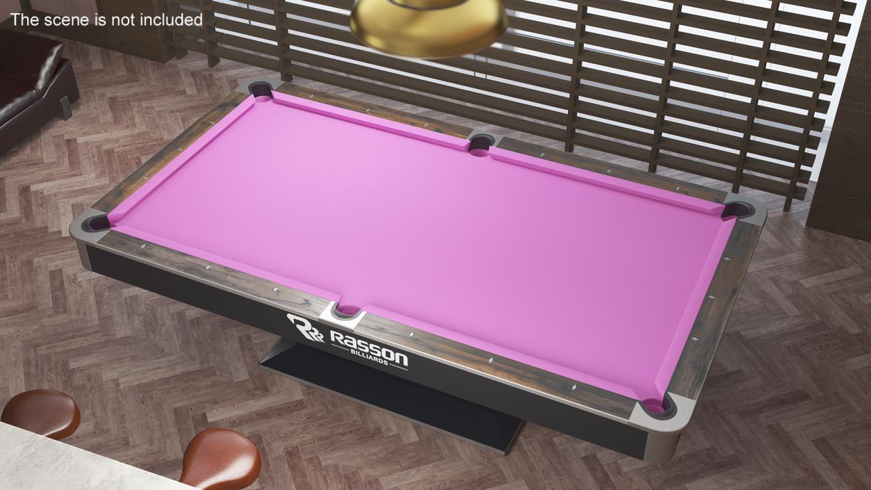 3D model Commercial Pool Table 9ft Rasson Fuchsia