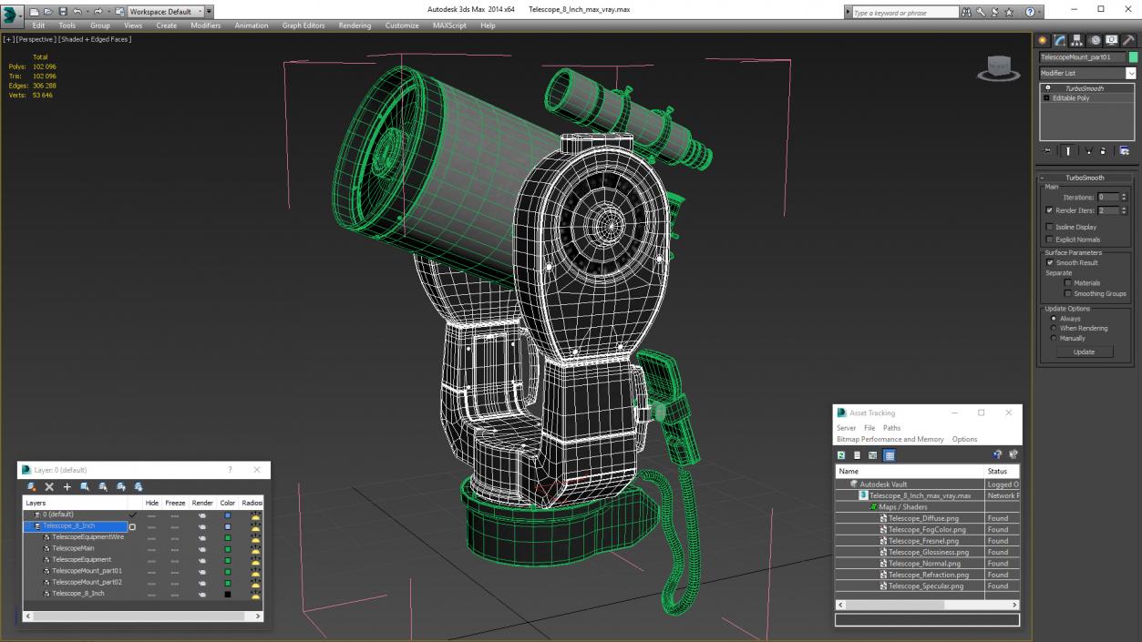 3D Telescope 8 Inch