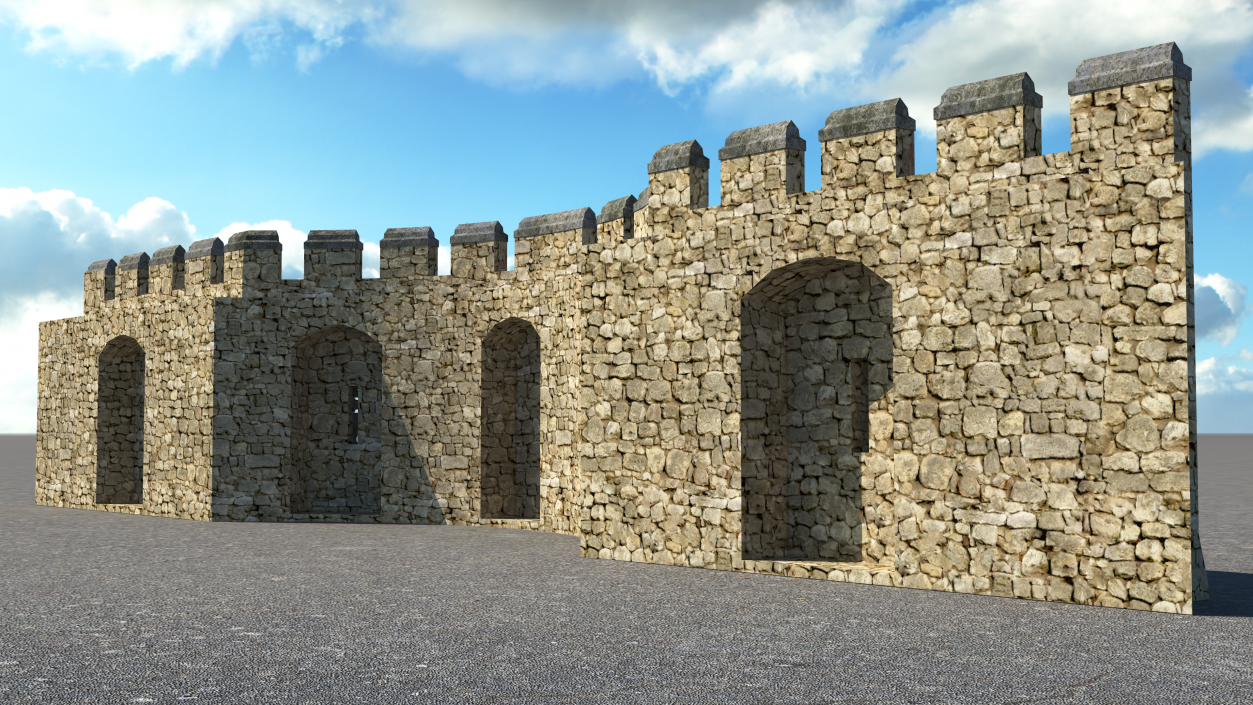 Old Stone Wall 3D model