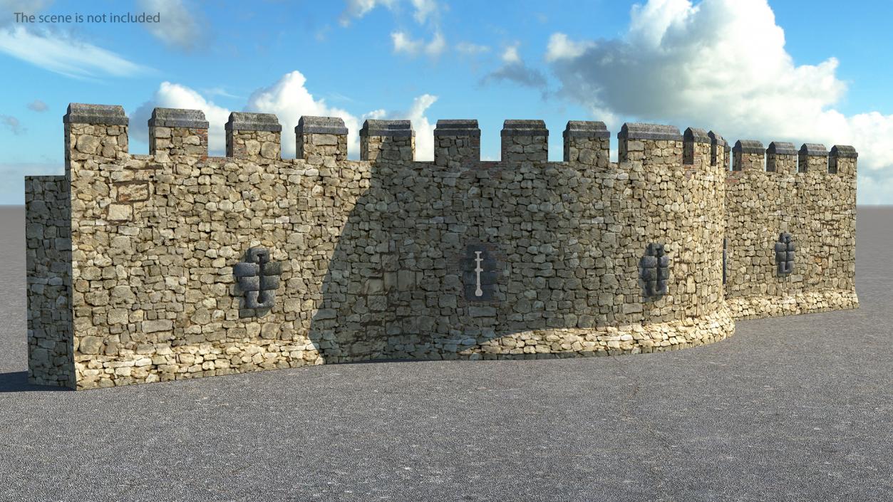 Old Stone Wall 3D model