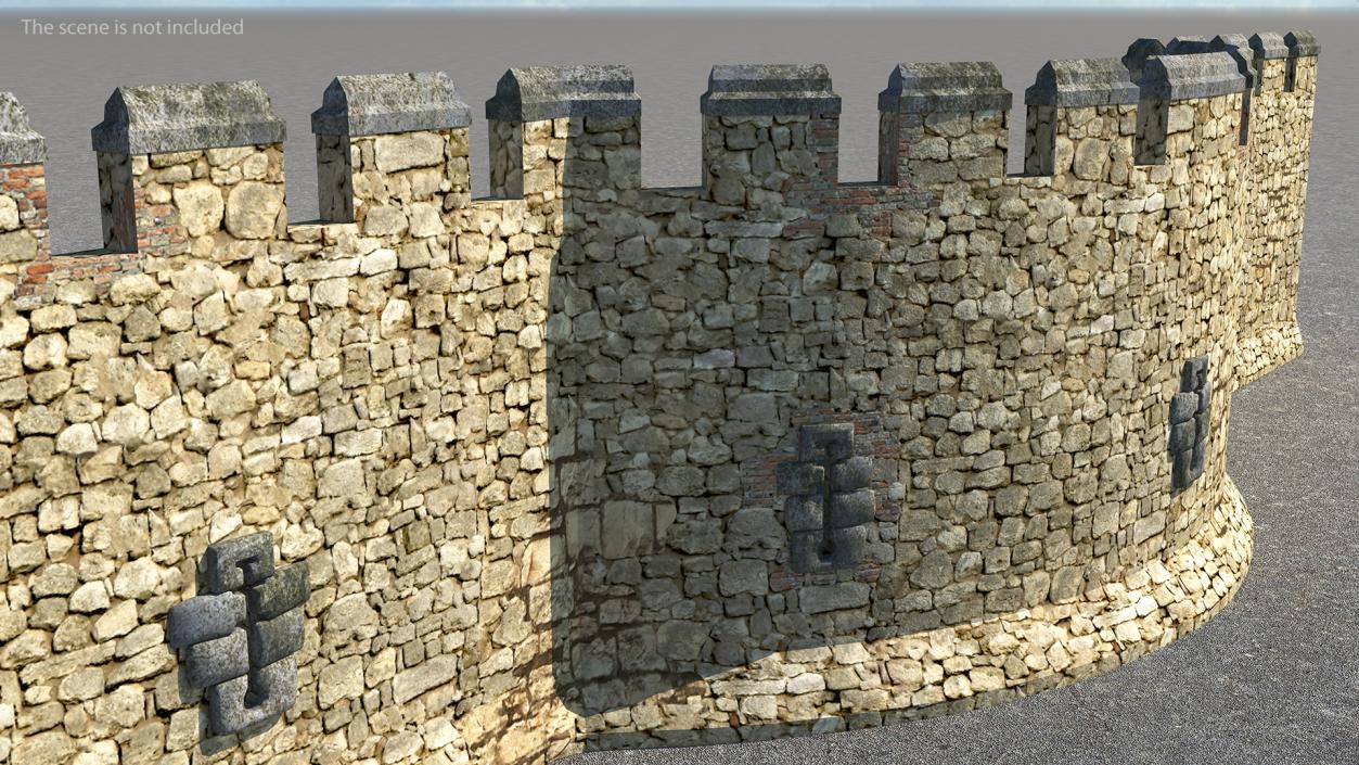 Old Stone Wall 3D model