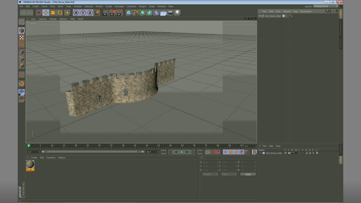 Old Stone Wall 3D model