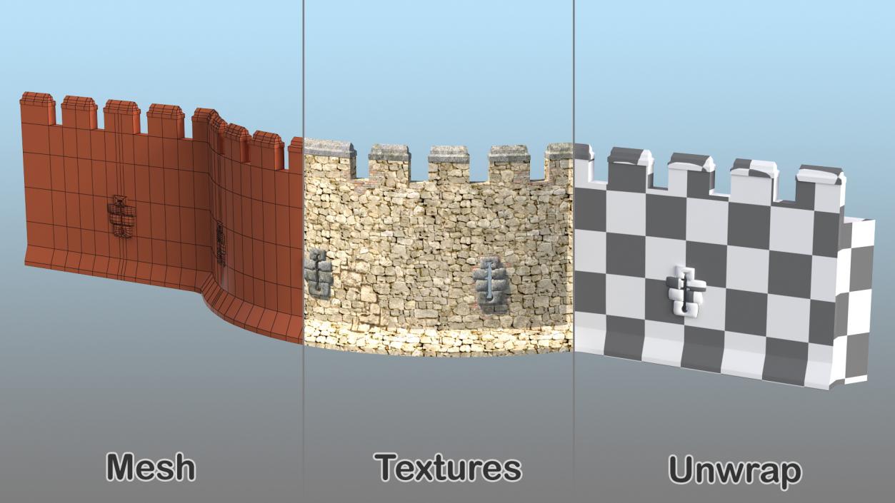 Old Stone Wall 3D model