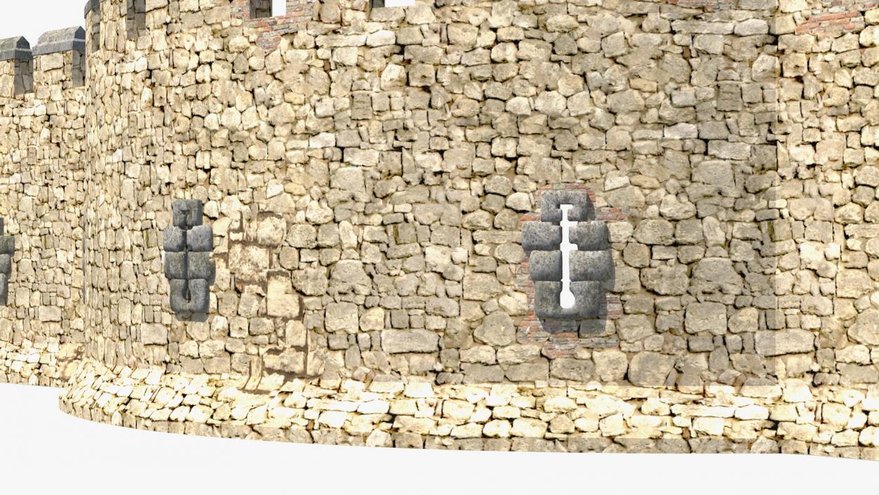 Old Stone Wall 3D model