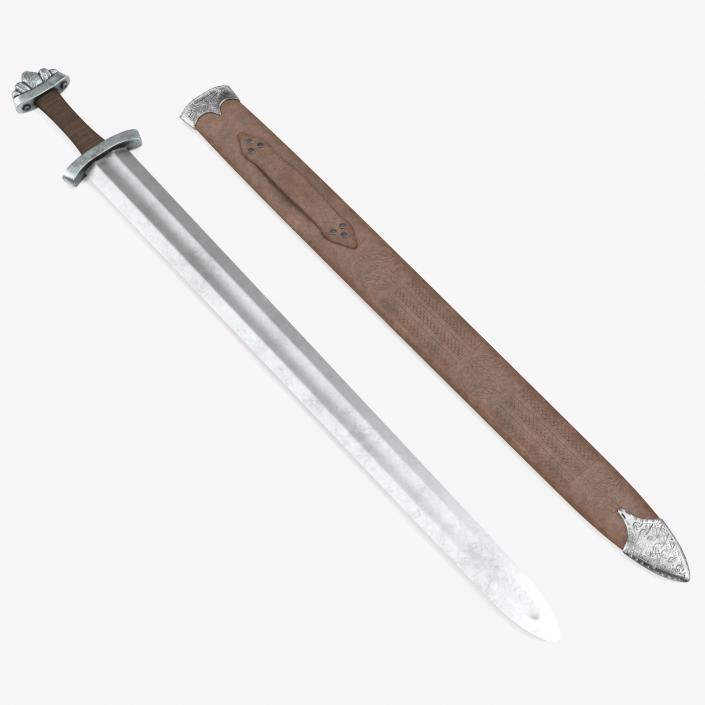 3D model Medieval Viking Sword Set