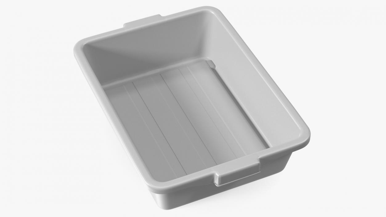 Large Grey Tote Tray Airport Security 3D