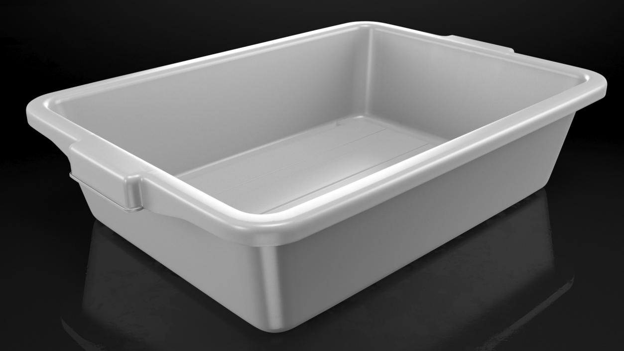 Large Grey Tote Tray Airport Security 3D