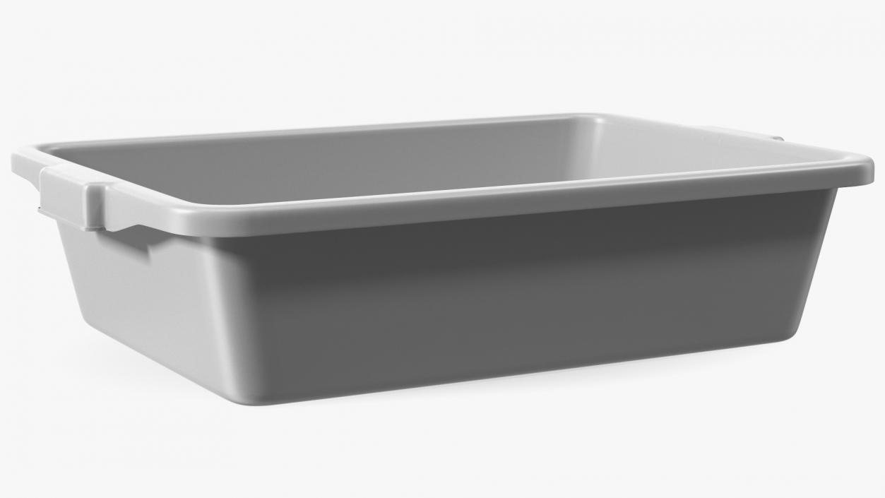 Large Grey Tote Tray Airport Security 3D