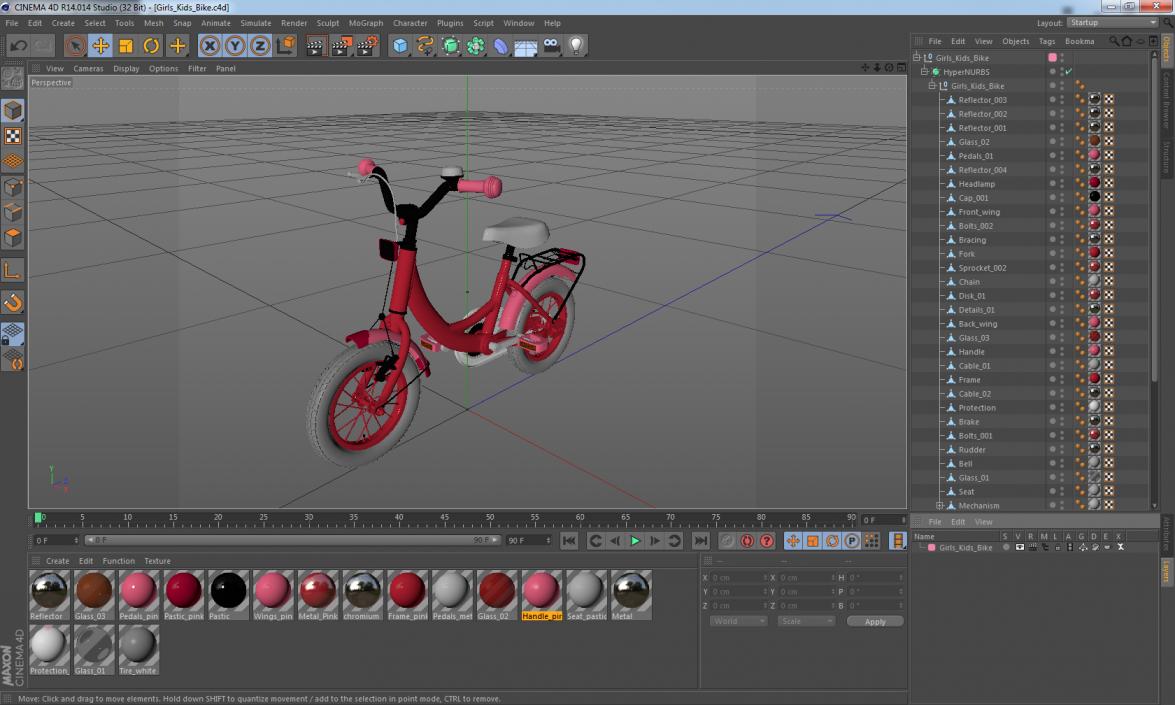 3D model Girls Kids Bike