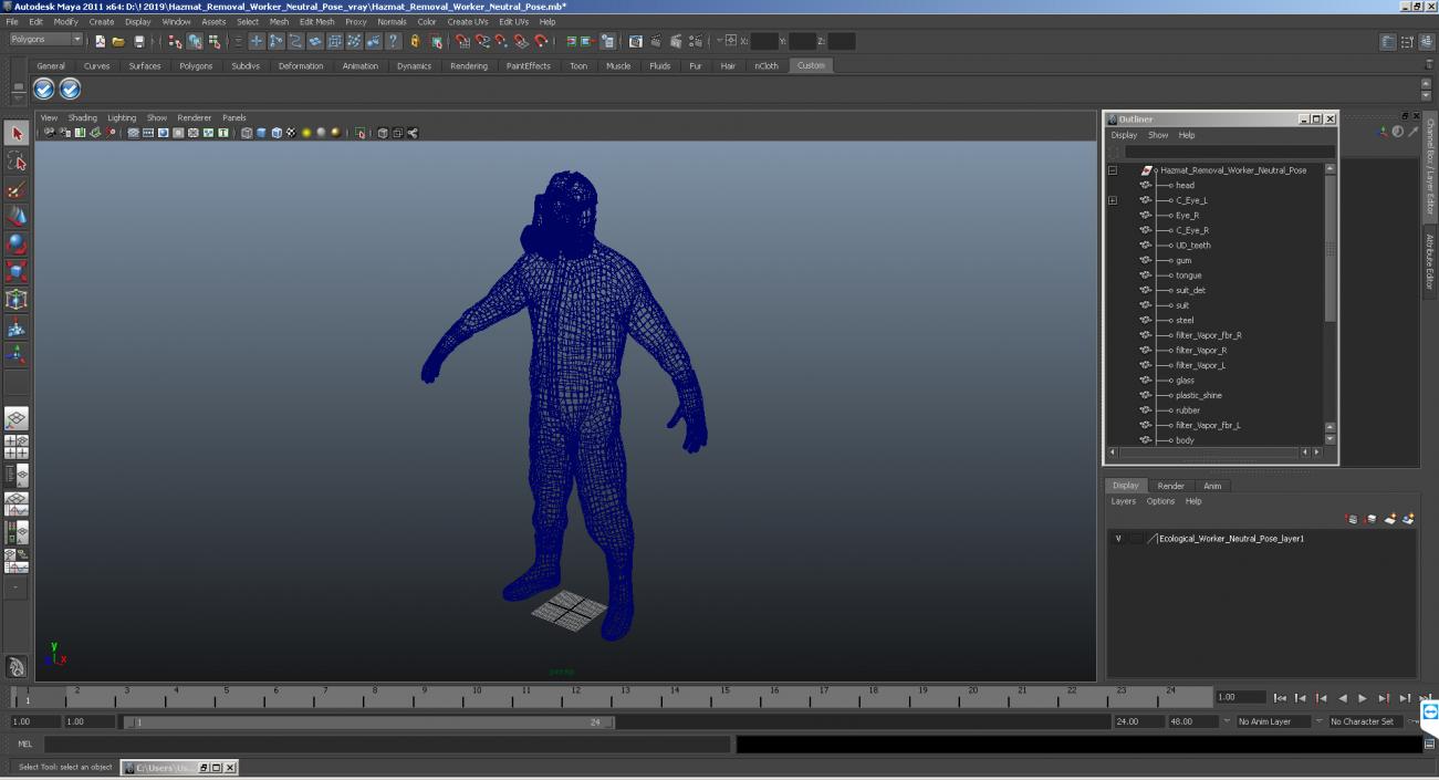 3D model Ecological Worker Neutral Pose