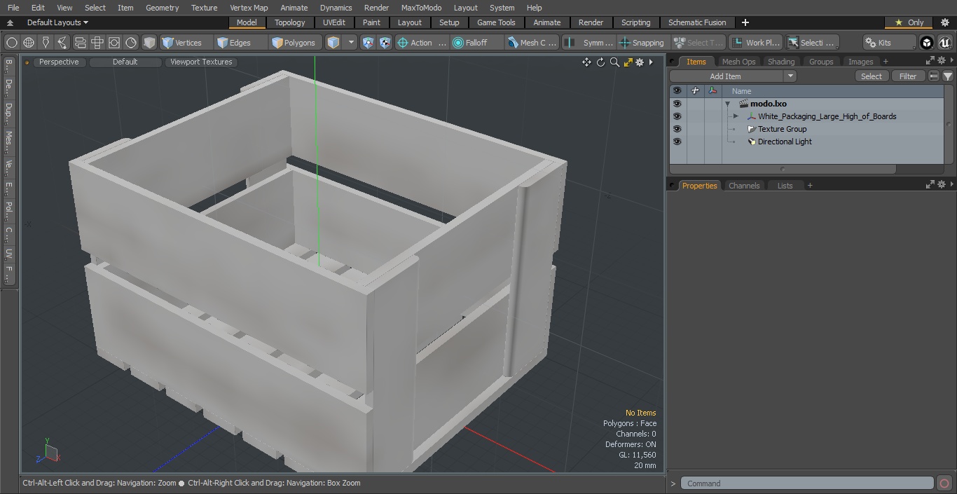 3D White Packaging Large High of Boards