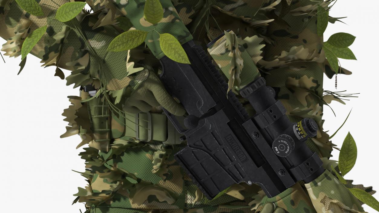 3D Soldier with Rifle model