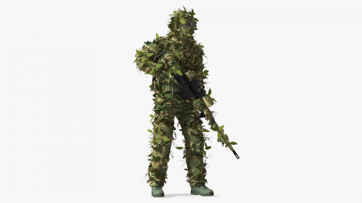 3D Soldier with Rifle model