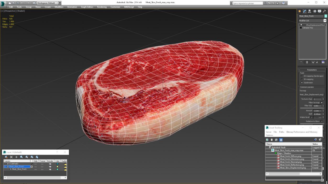 3D Meat Slice Fresh