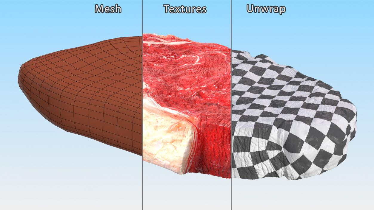 3D Meat Slice Fresh