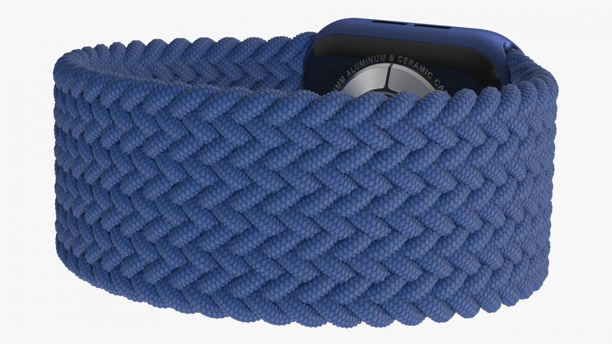 3D Apple Watch Series 6 Blue Braided Band model