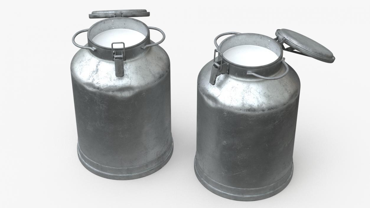 Mini Cow and Milk Bucket 3D model