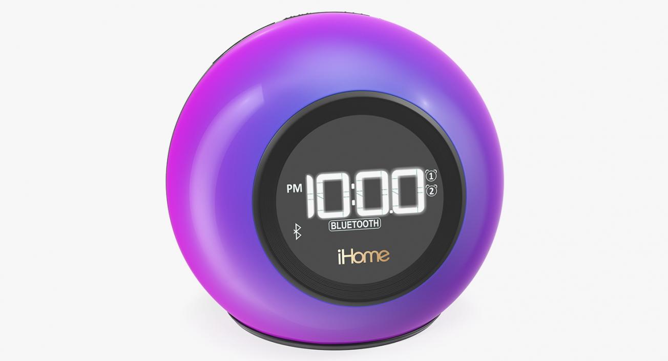 3D model iHome iBT29 Wireless Bluetooth Phaze Clock Radio Purple