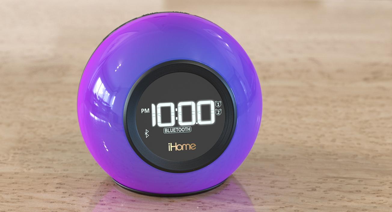 3D model iHome iBT29 Wireless Bluetooth Phaze Clock Radio Purple