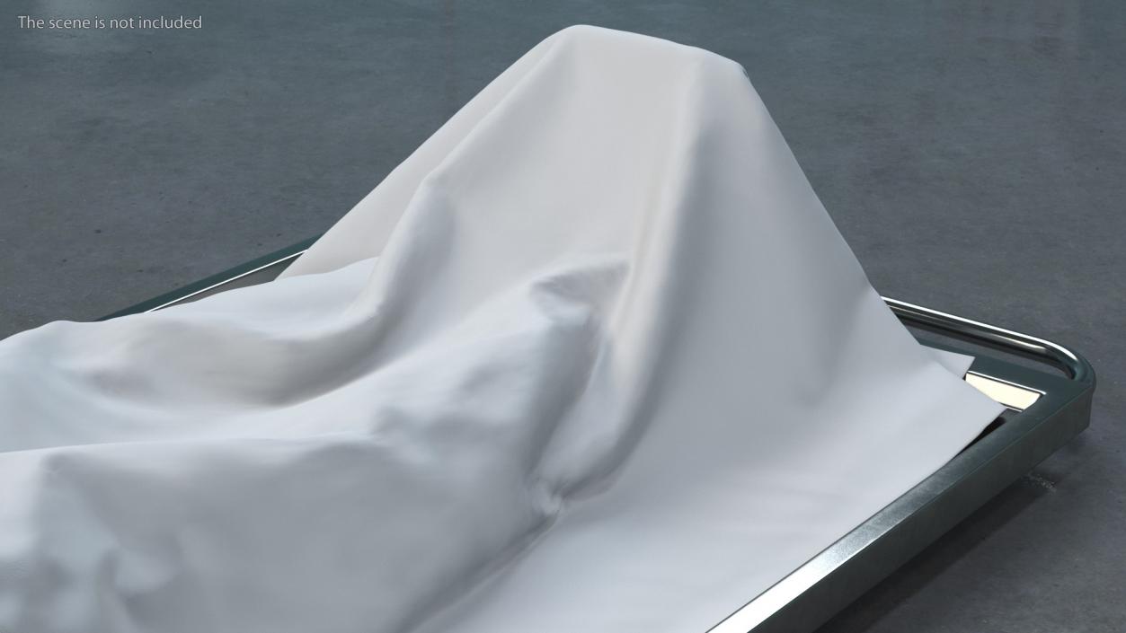 3D Dead Man Body Covered with White Sheet model