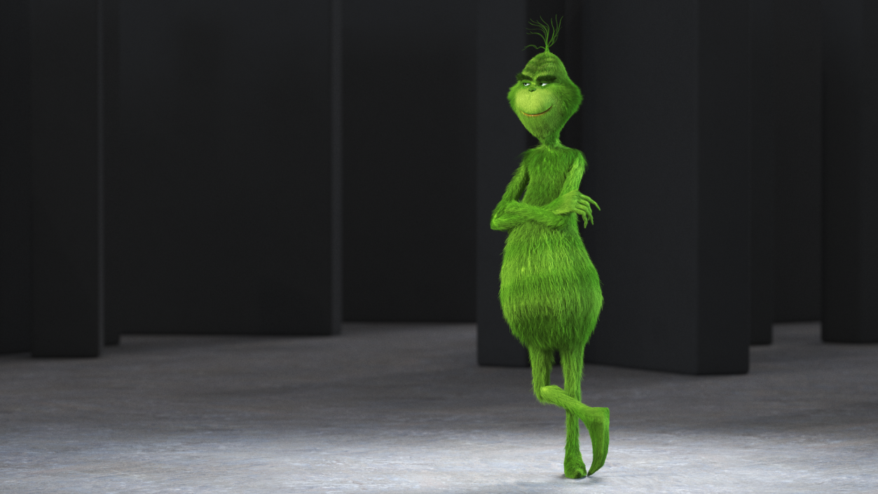 Cartoon Grinch Stole Christmas with Fur 3D model