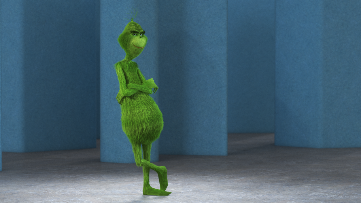 Cartoon Grinch Stole Christmas with Fur 3D model