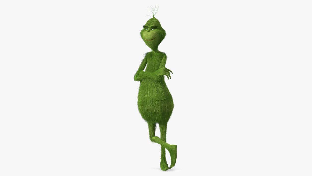 Cartoon Grinch Stole Christmas with Fur 3D model