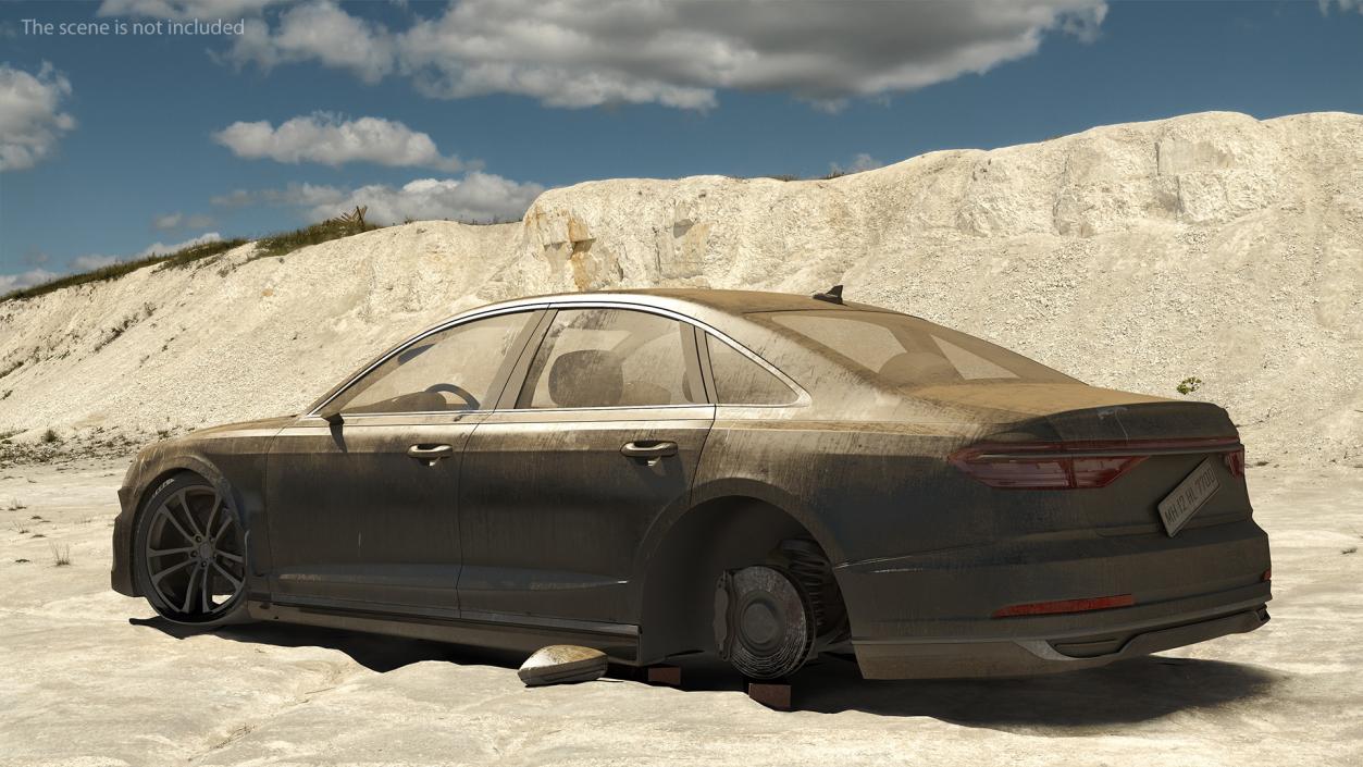 3D Abandoned Generic Car