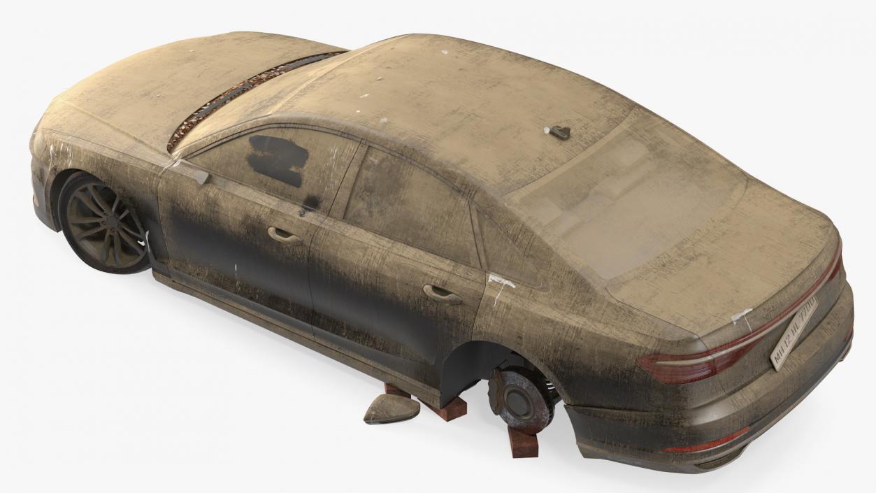 3D Abandoned Generic Car