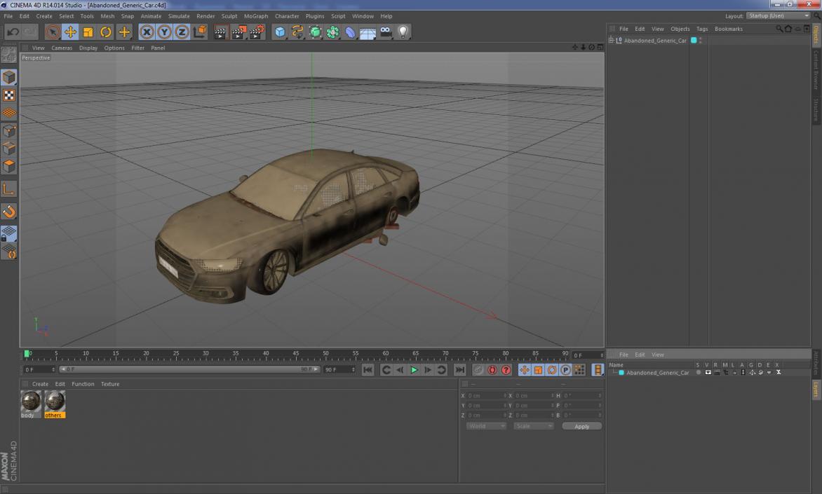 3D Abandoned Generic Car