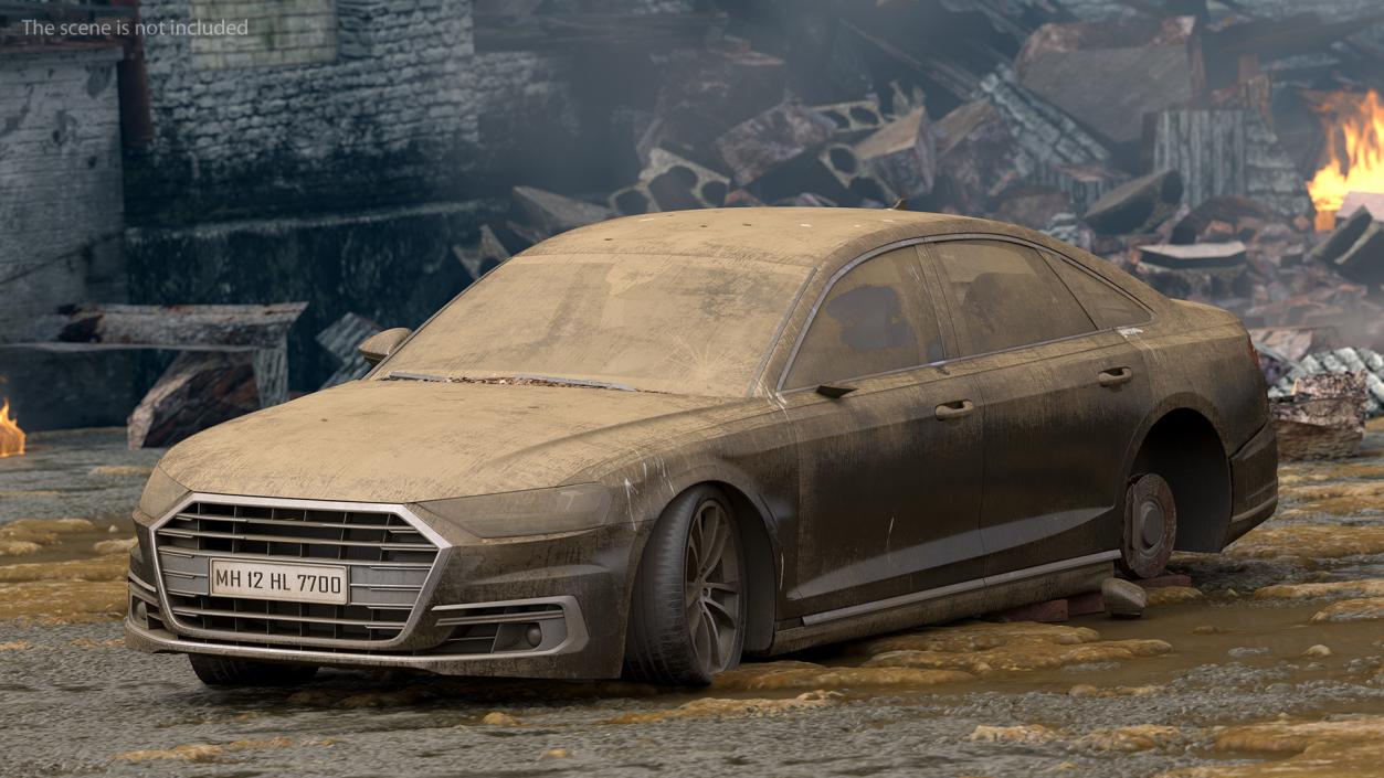 3D Abandoned Generic Car