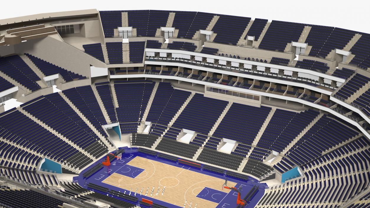 3D Basketball Indoor Arena model