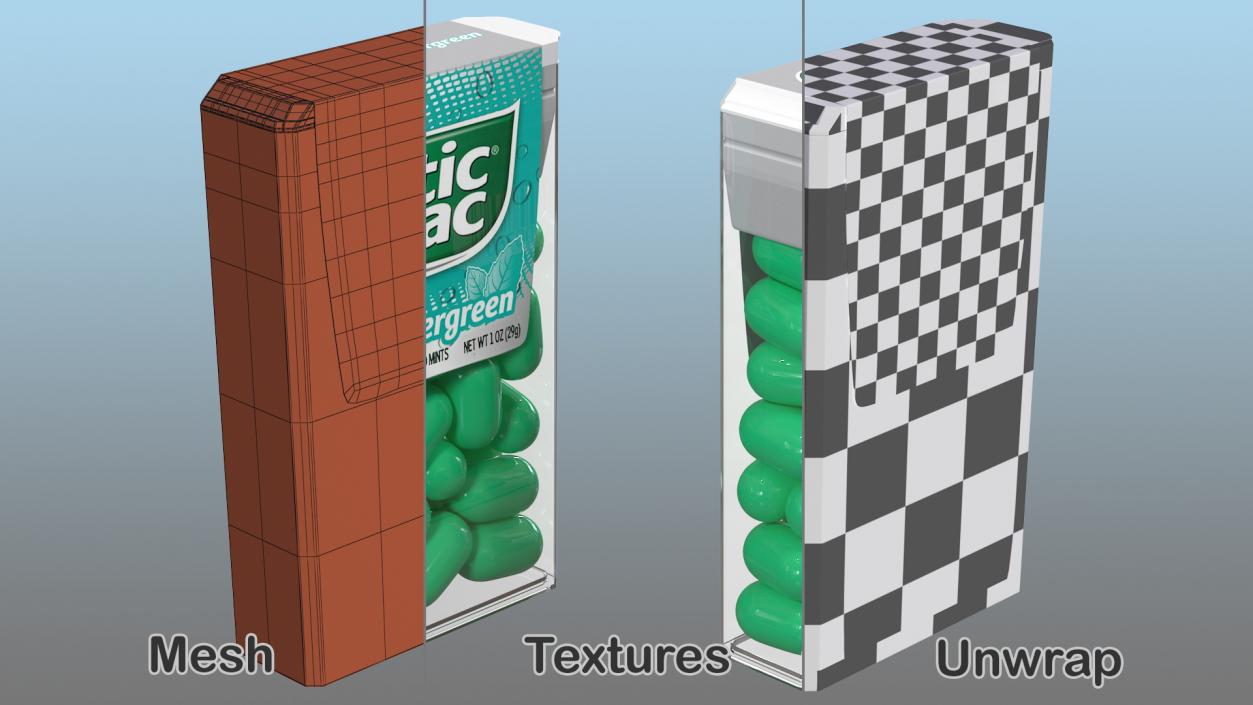 3D model Tic Tac Wintergreen Candy