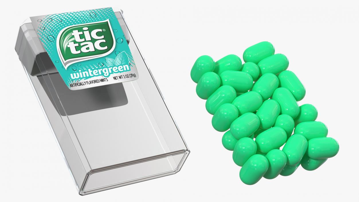 3D model Tic Tac Wintergreen Candy