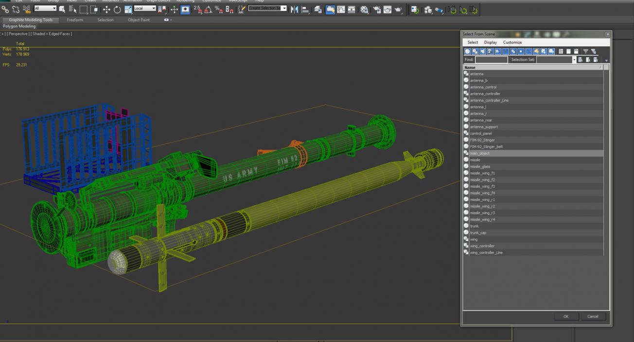 3D model FIM 92 Stinger Set Rigged