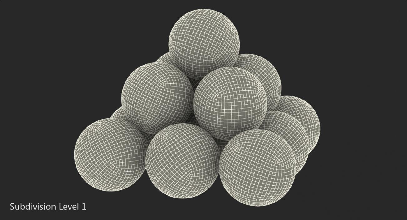 3D model Old Cannonballs