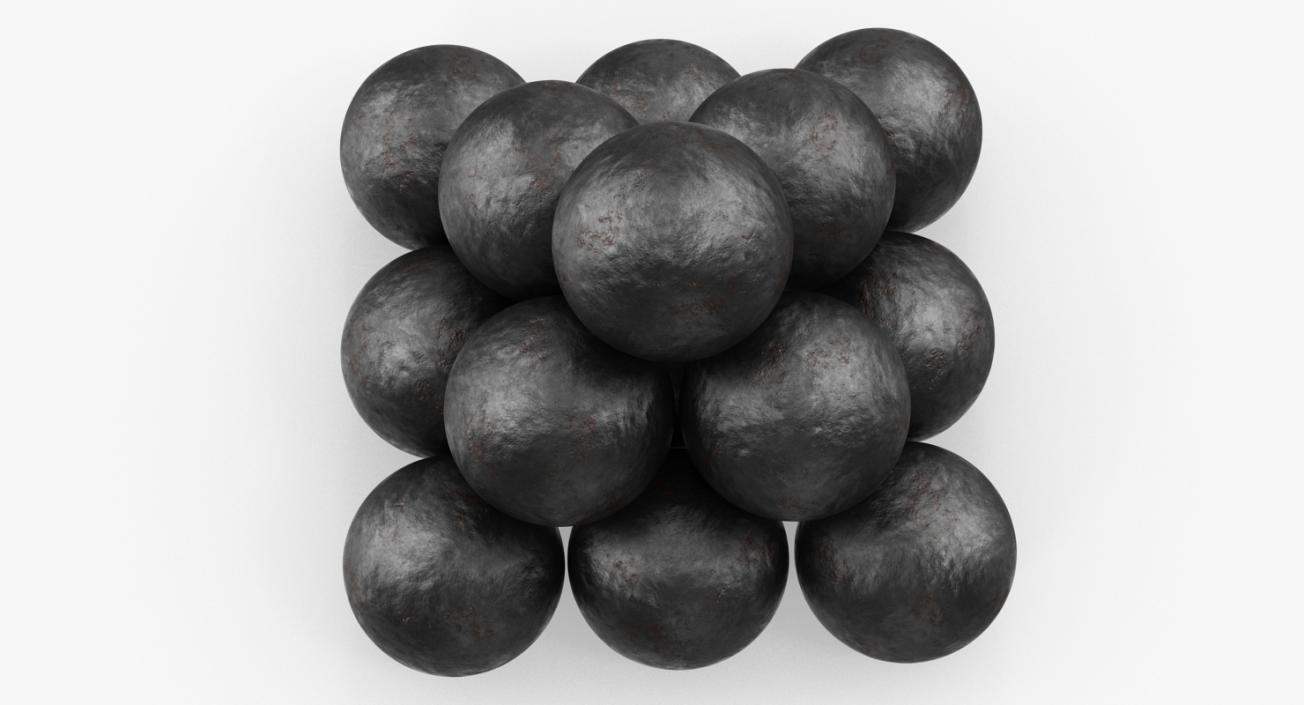 3D model Old Cannonballs