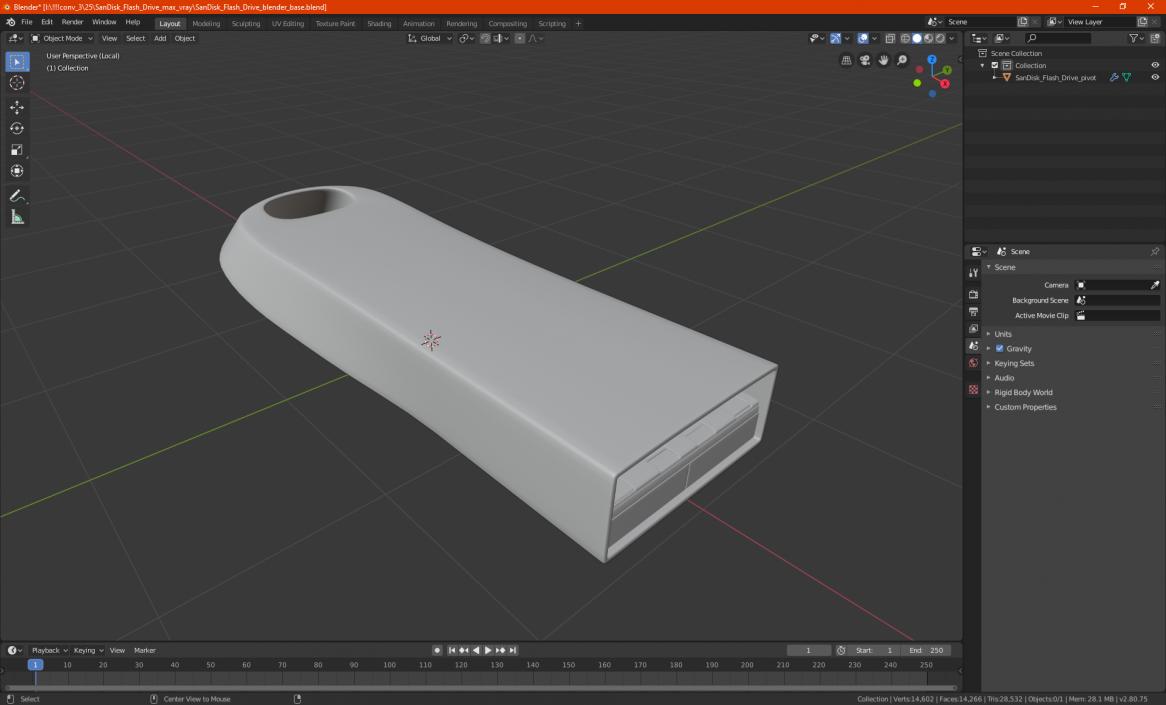 SanDisk Flash Drive 3D model