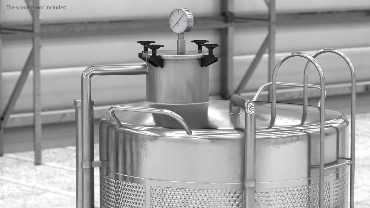 3D Stainless Steel Wine Fermentation Tank model