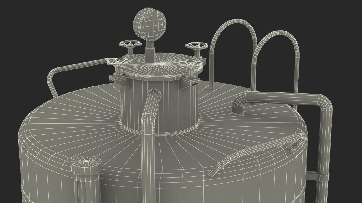 3D Stainless Steel Wine Fermentation Tank model