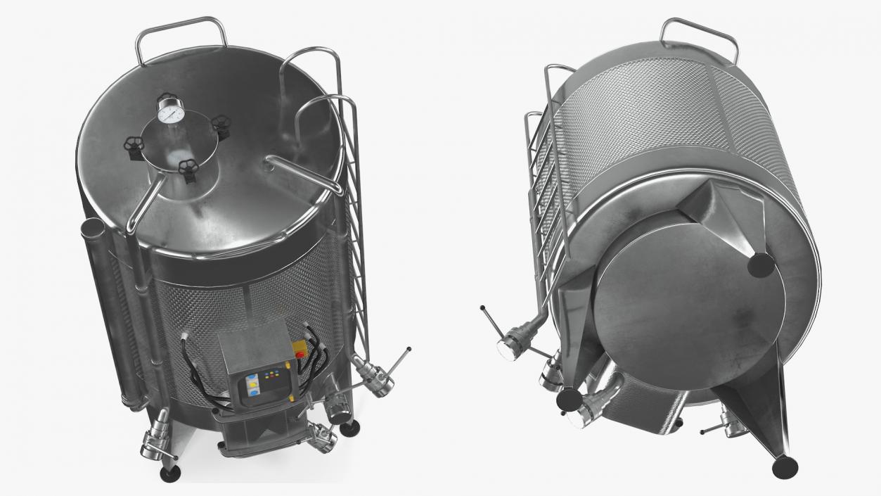 3D Stainless Steel Wine Fermentation Tank model