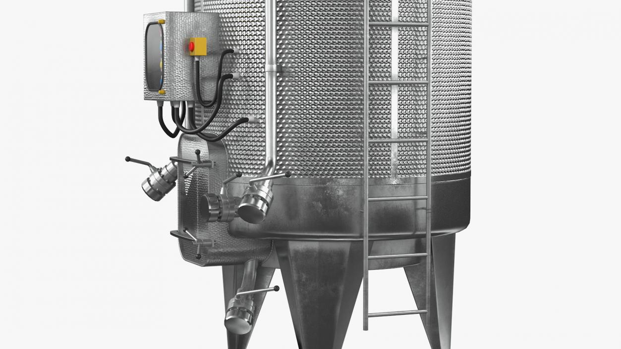 3D Stainless Steel Wine Fermentation Tank model